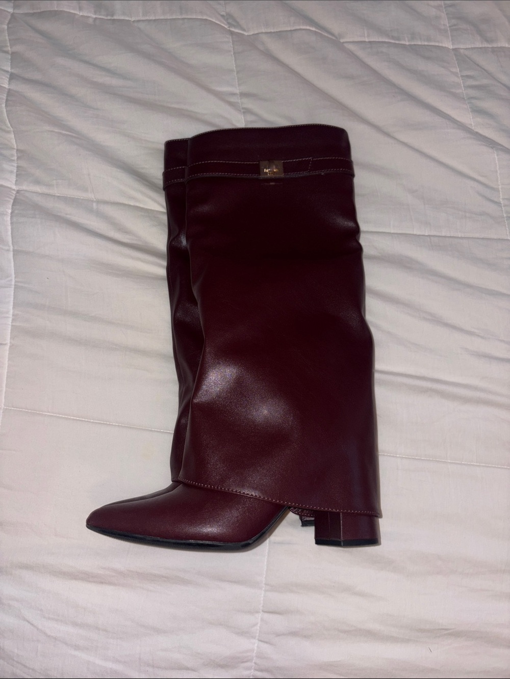 Women’s Tall Pointed-Toe Boot in Burgundy